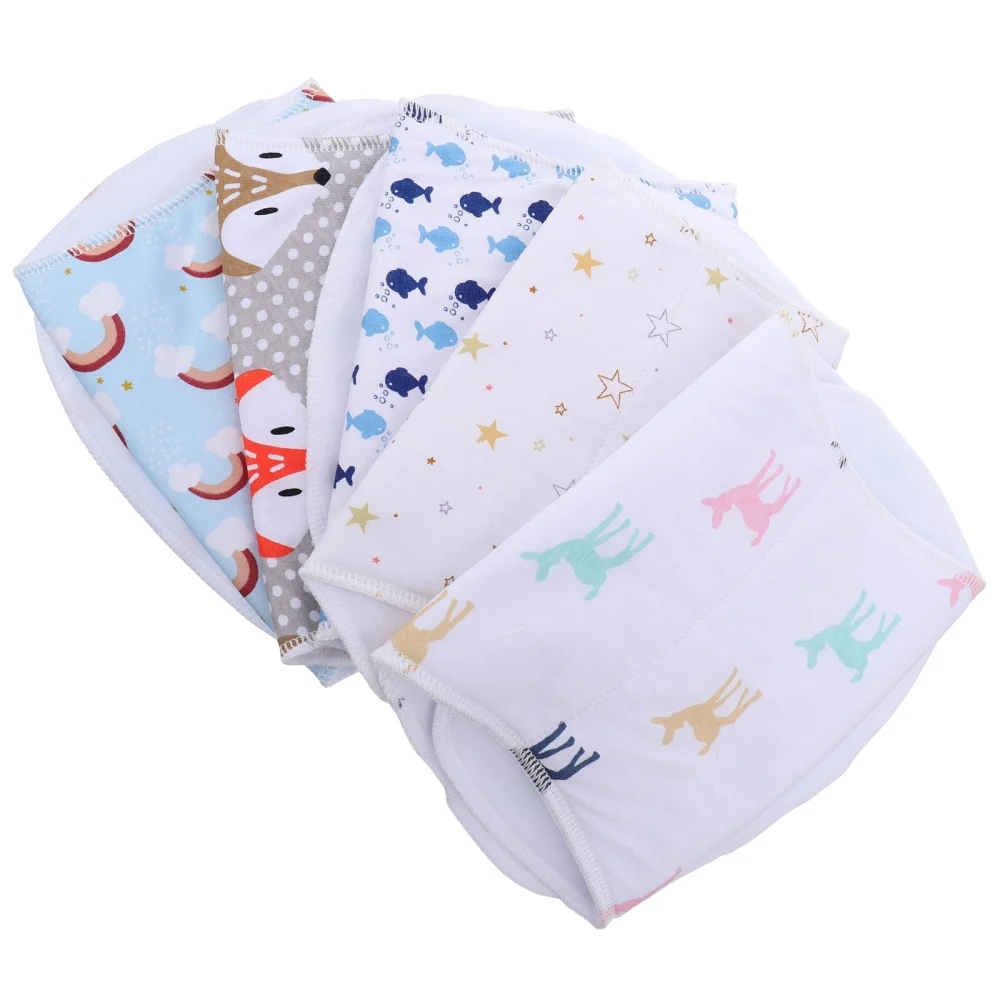 5pcs Baby Burp Cloths Burping Towels Cotton Bibs for Baby Newborn Adorable Bibs