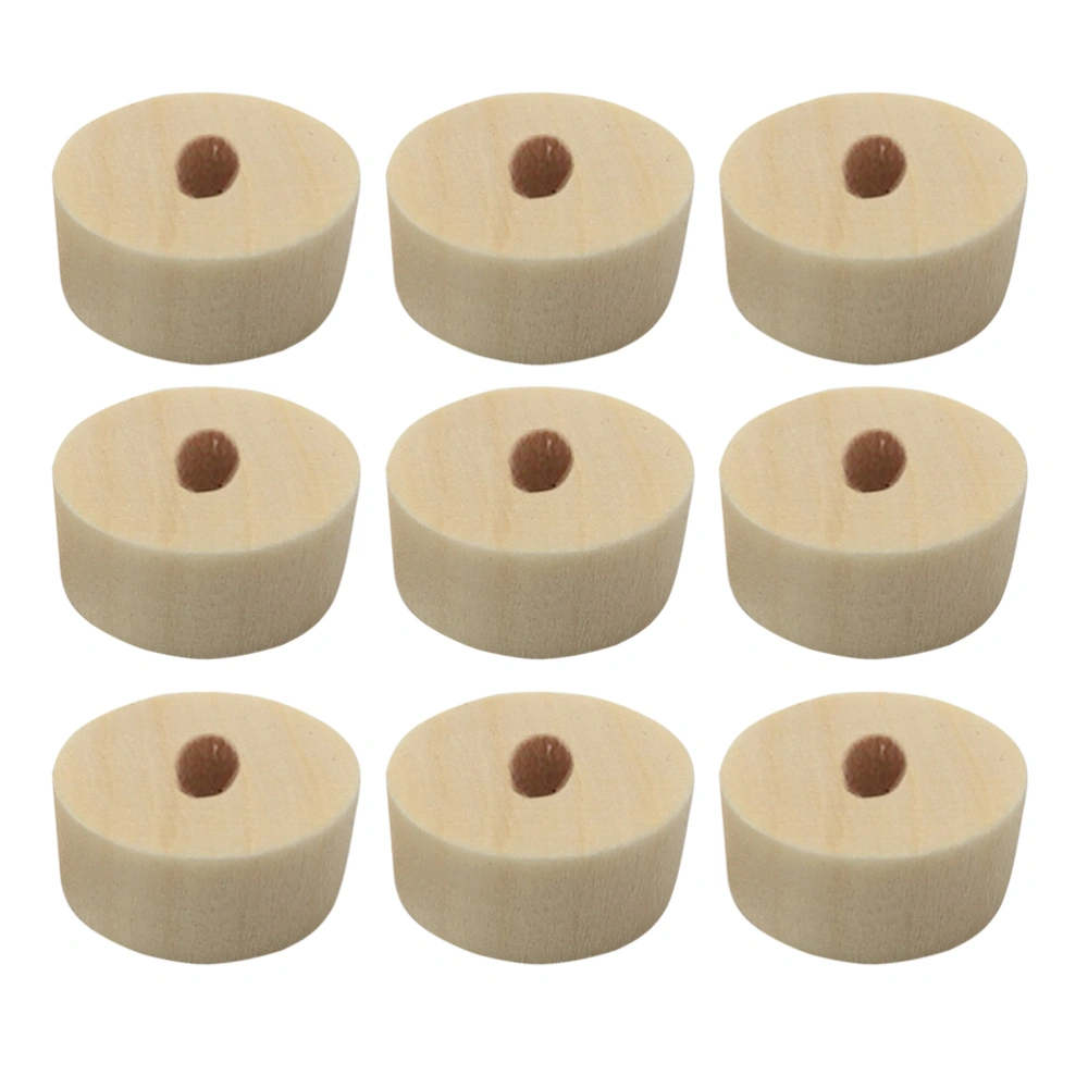 20pcs Car Model Wheels DIY Wooden Wheels Craft Mini Wheels Handmade Car Accessories for Kids Children