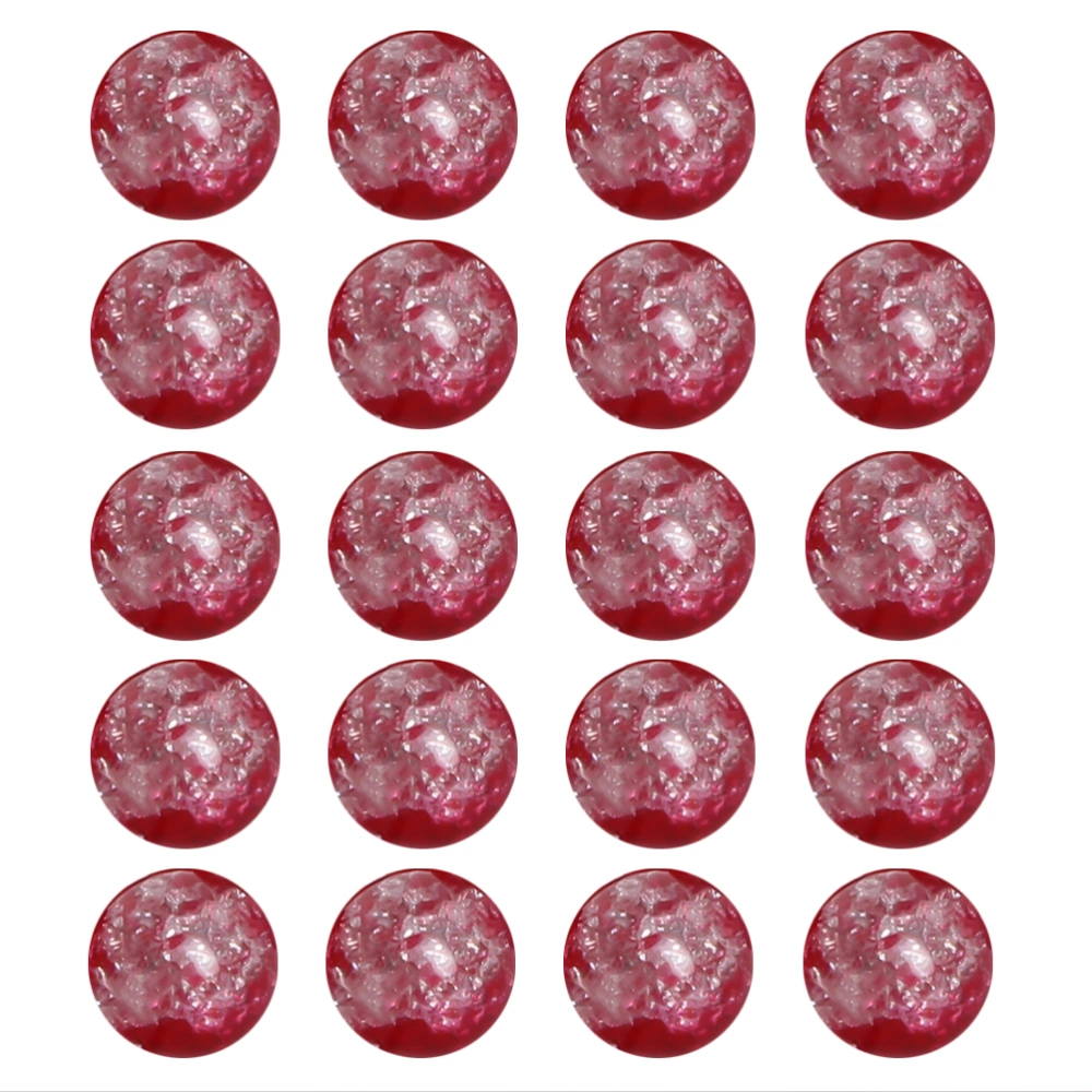 8mm 50Ps Beads Fashion Shape Chain Beads Creative Craft Beads for DIY Jewelry Accessories Bracelet Necklace(Red)