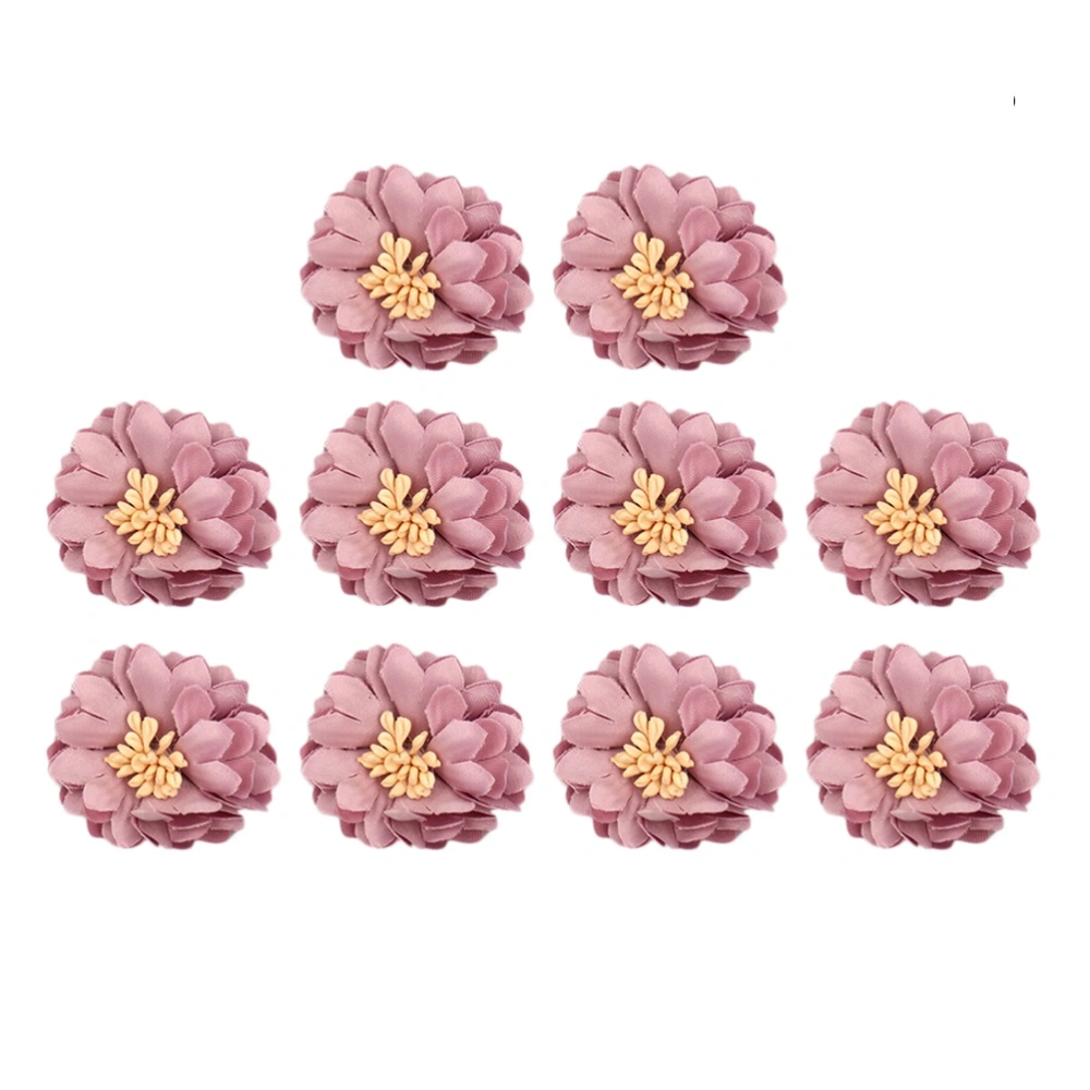 20PCS 4CM DIY Manual Accessories Creative DIY Clothing Material Simulated Flower Shoes Boots Decor Vivid Multi-valved Chrysanthemum Decor for Shoes Boots Clothes Decor Purple