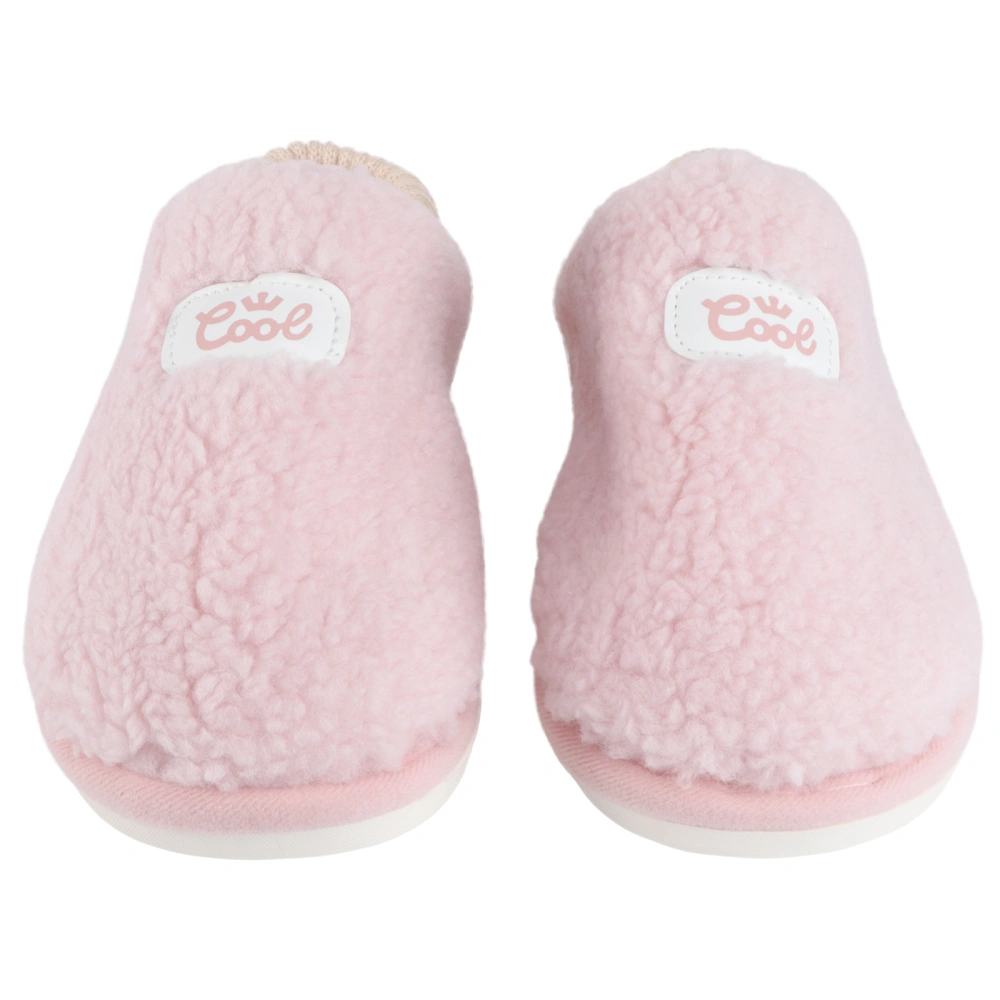 1 Pair Coral Fleece Warm Slippers Indoor Household Slippers Winter Slippers