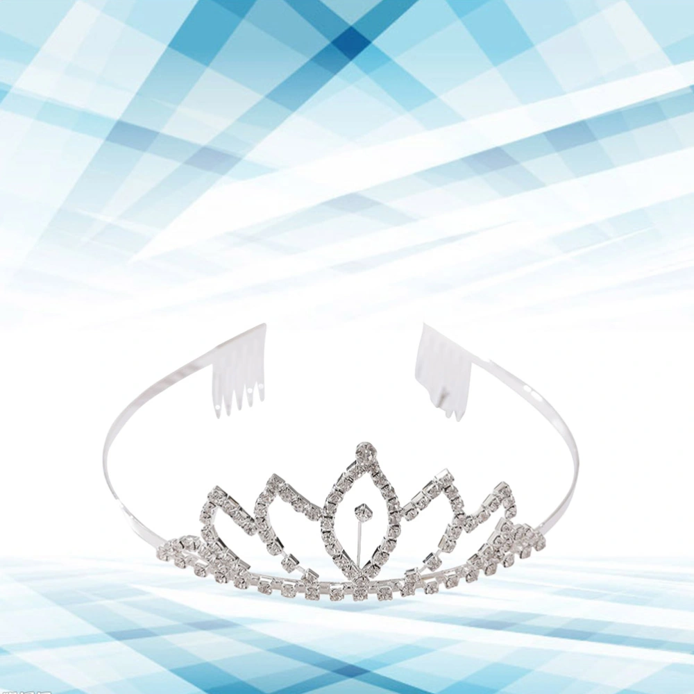 Women Tiara Crown Rhinestones Girl Headband Hairband Hair Accessories (HG001)