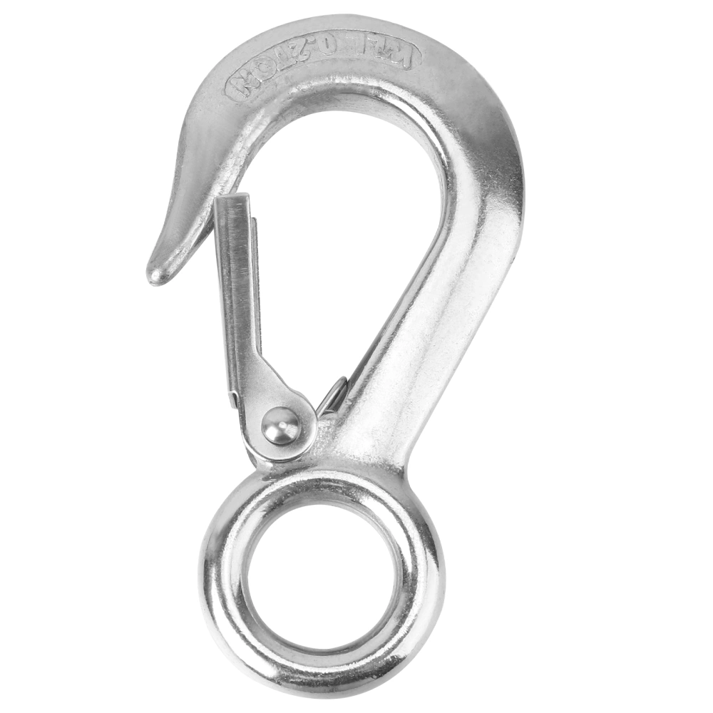 1Pc Stainless Steel Cargo Hook Anti-slip Lifting Hook Engineering Supply Silver