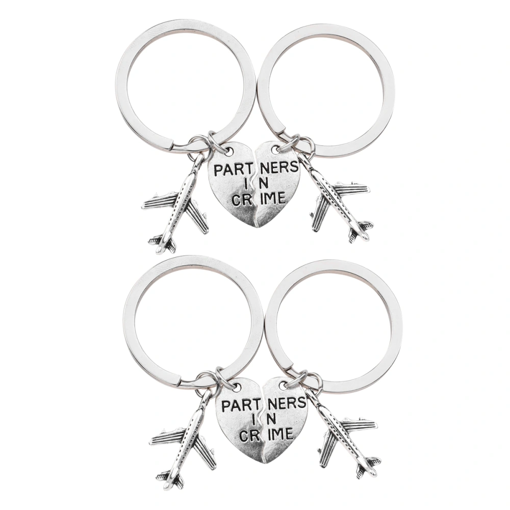 4pcs Friendship Keychains Unique Key Holder Exquisite Key Ring Key Decoration Graduation Gift for Students