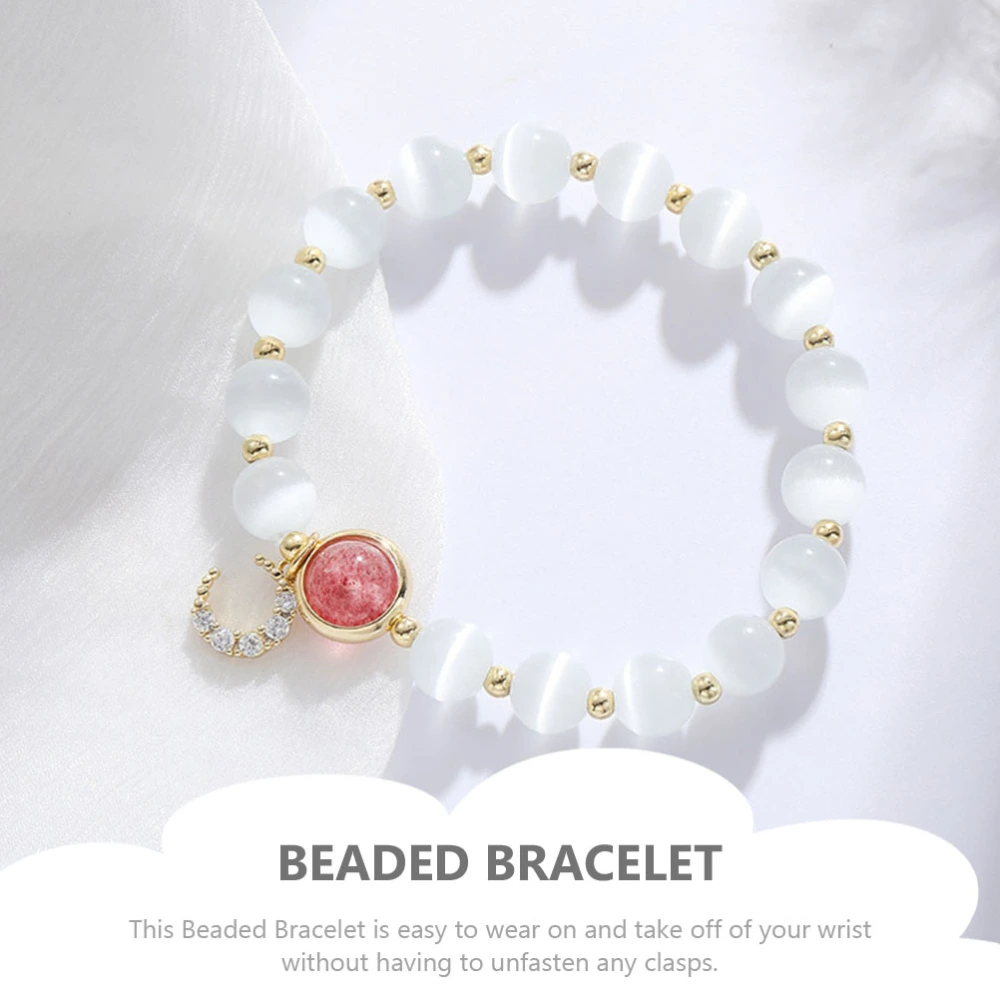 Natural Crystal Bracelet Decorative Wrist Bracelet Ornament Skin-friendly Crystal Bracelet Decor