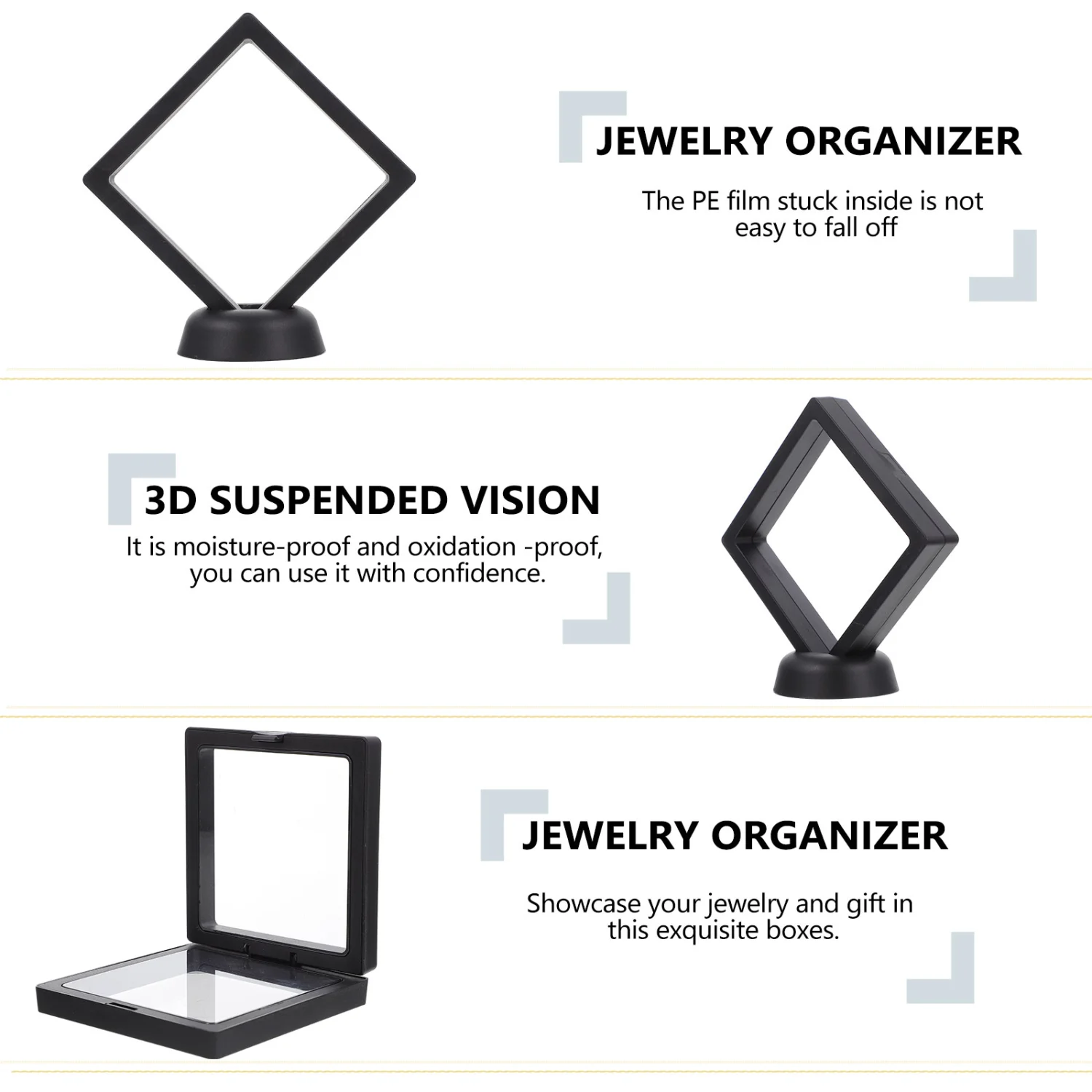 6 Sets Floating Jewelry Showing Stands Jewelry Storage Holders Jewelry Boxes