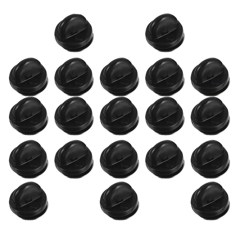 100 Pcs Plastic Big Base Brooch Clutch Durable Badge Tacks Pin Backs with Pin