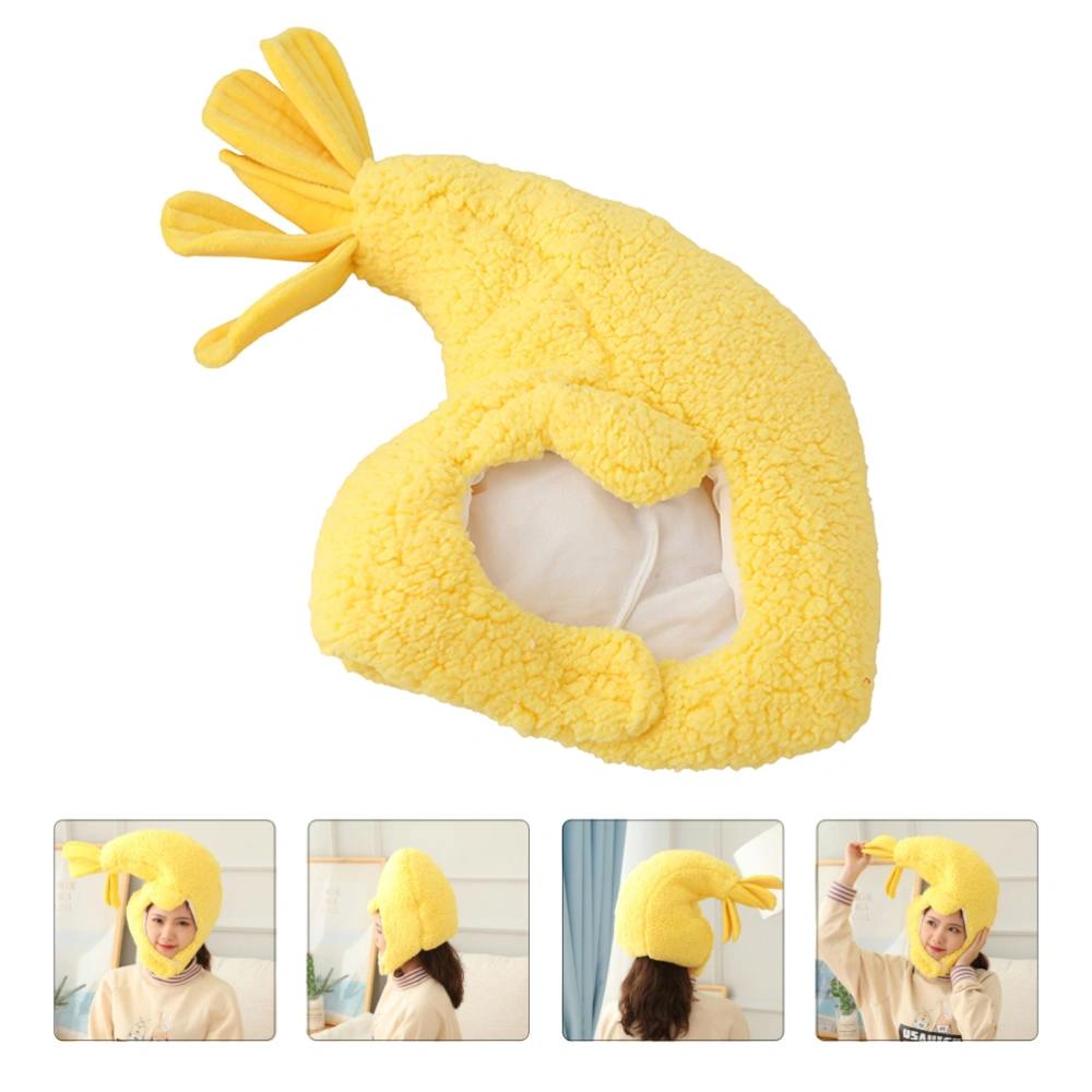 1 Pc Funny Fried Shrimp Hat Novelty Carnival Party Dress-up Cosplay Costume Hat