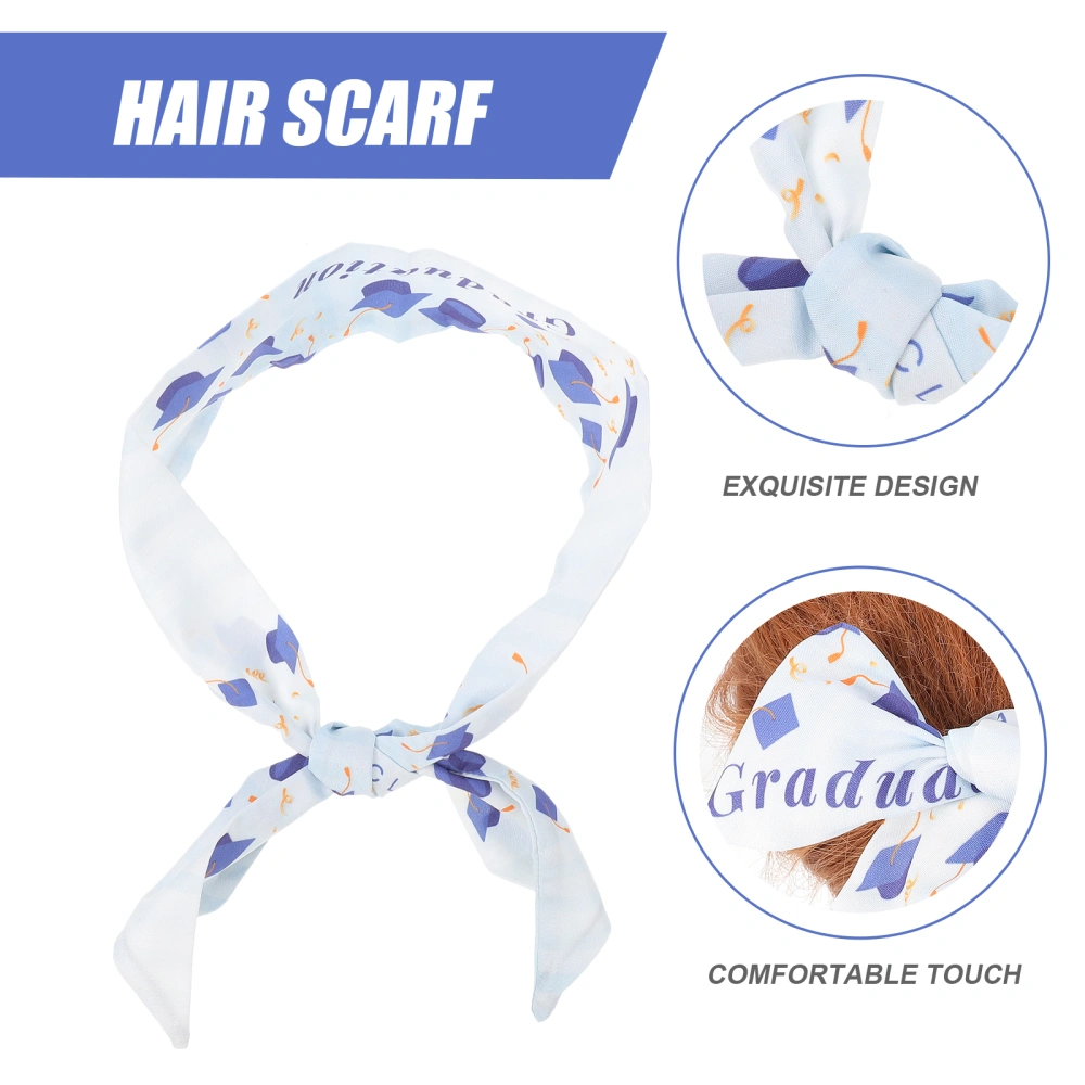 3pcs Graduation Scarf Bow Head Rope Hair Band Creative Ribbon Hair Scarf