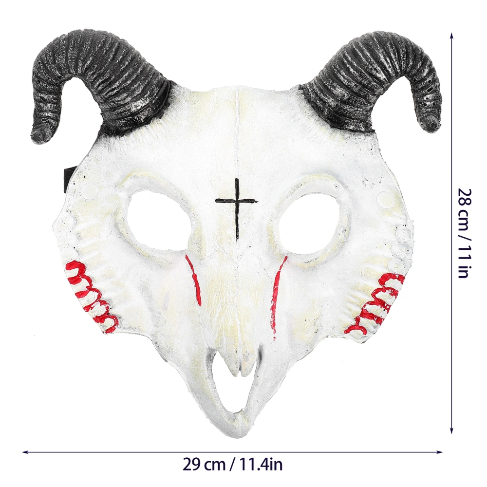 Halloween Horror Mask Party Cosplay Costume PU Goat Mask Halloween Ornament