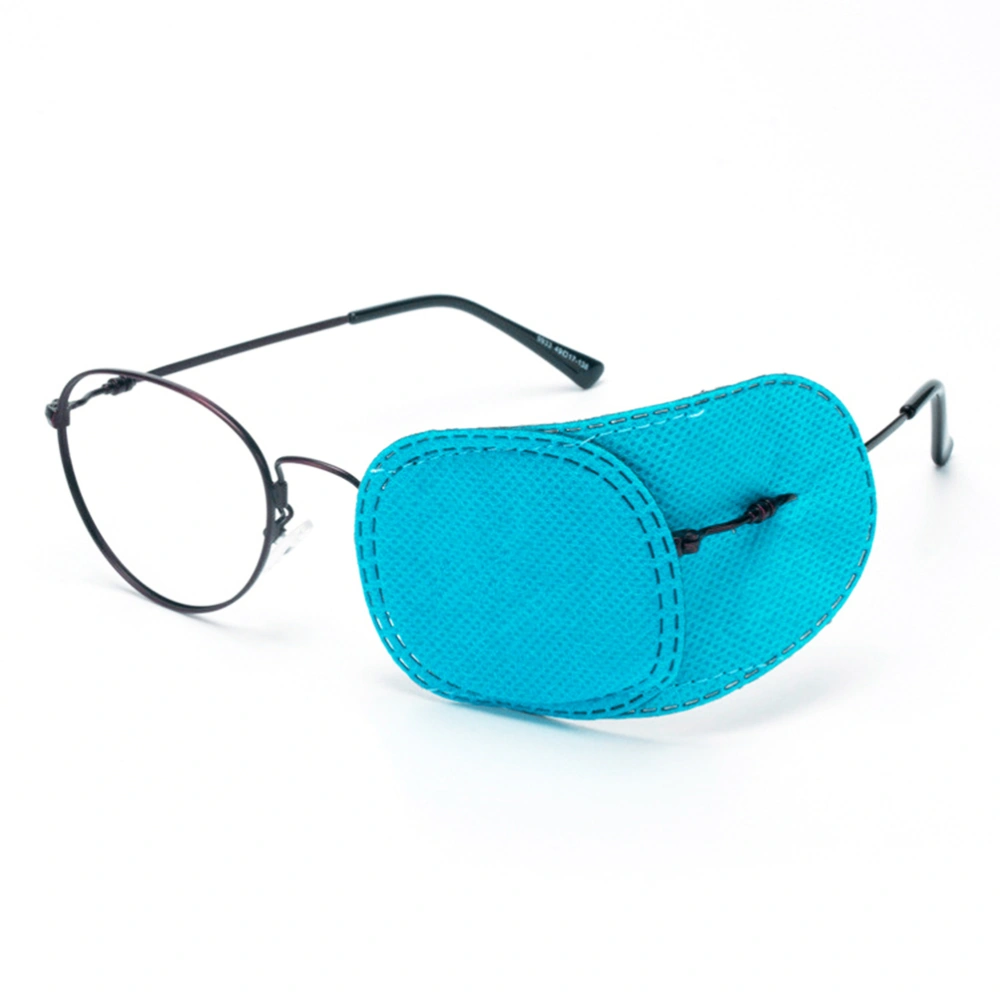 4pcs Amblyopia Eye Patch For Glasses Treat Lazy Eye and Strabismus for Kids Children (Blue Size L and Size S Each 2pcs)