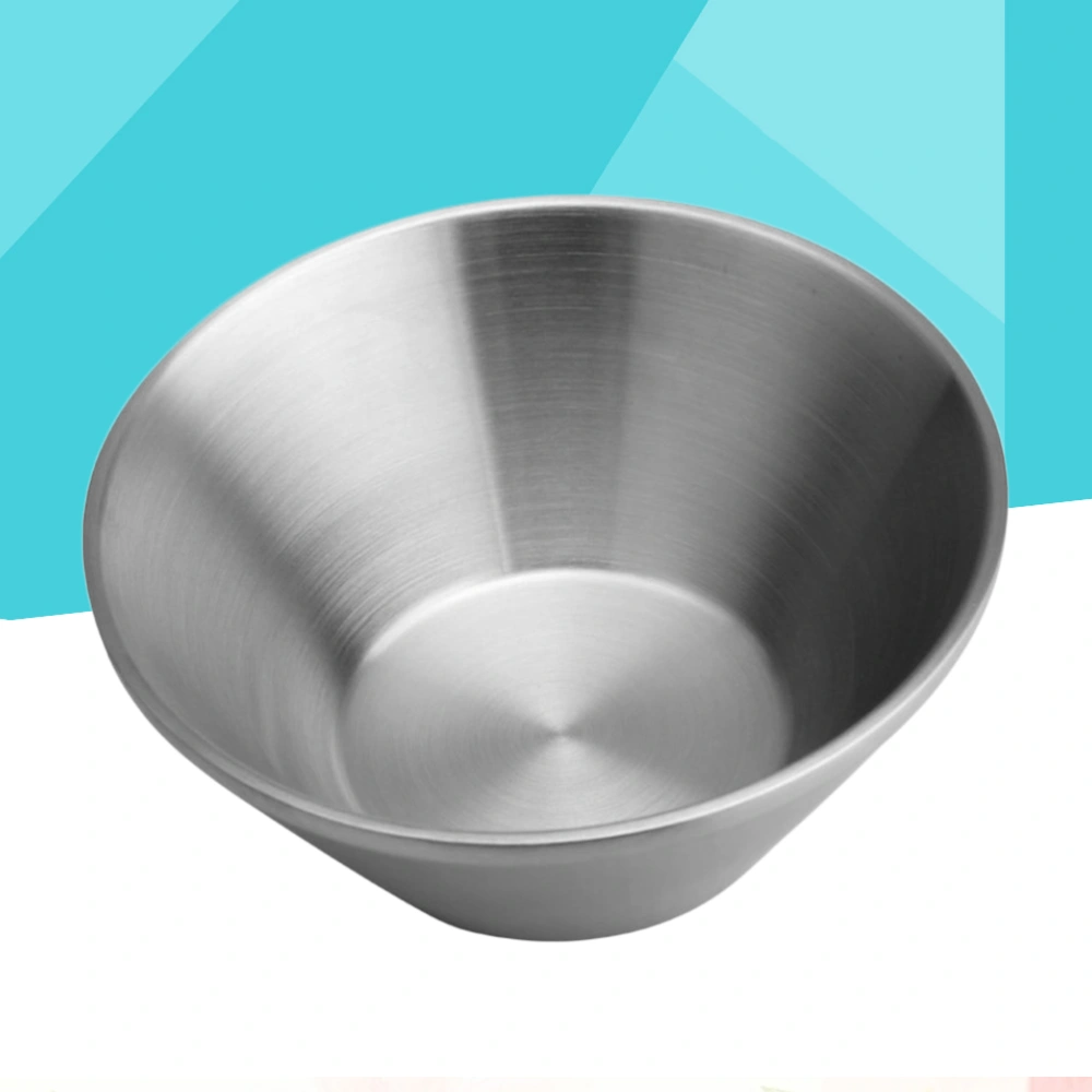 304 Stainless Steel Bowl Double Wall Insulated Bowl Household Utensils Bowl Durable Bowl(13.5cm)