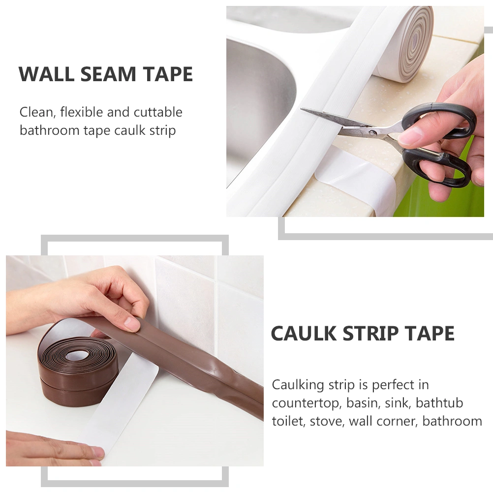 1 Roll Self-adhesive Caulk Tape Bathroom Caulk Sealing Tape Bath Sealant Strip