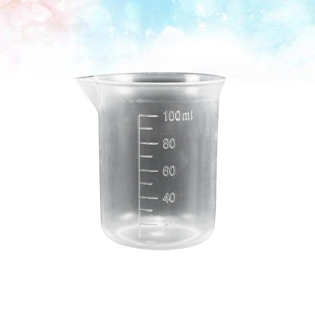 100ML Plastic Beaker Premium Durable Graduated Measuring Cup PP Beaker Cup