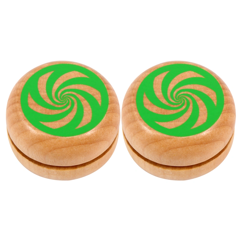 2Pcs Wooden Yo-yo Toys Educational Yo-yo Ball Toy Children Toys (Random Style)