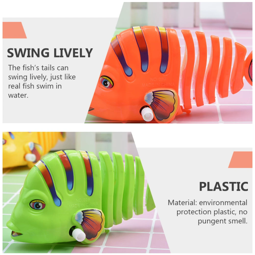 4Pcs Fish Bath Toys Clockwork Bathtub Fish Toys Playing Toys for Kids Shower