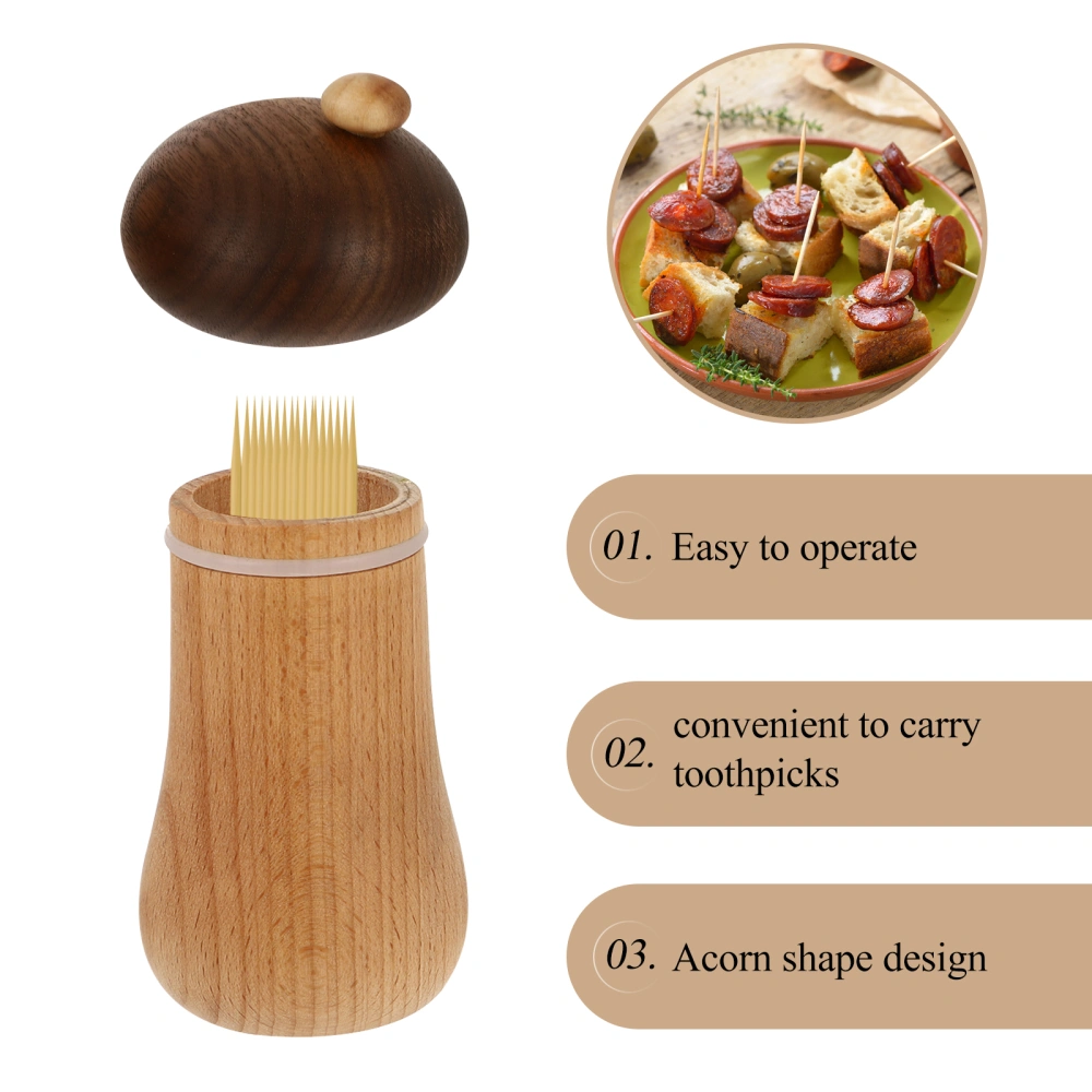 Wooden Toothpick Holder Mushroom Toothpick Holder Dining Table Decorations