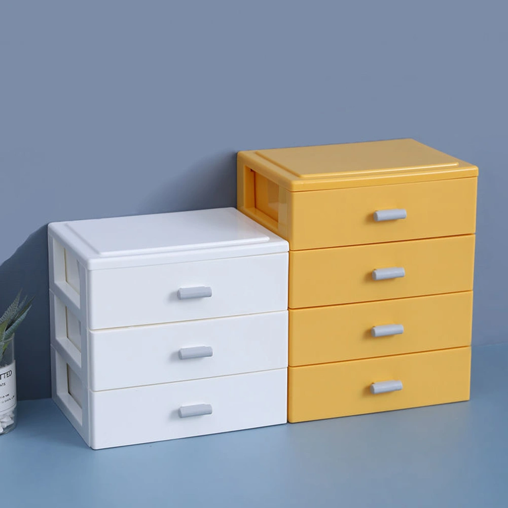 Multi-layer Desktop Storage Box Sundries Organizer Drawer Storage Case (White)