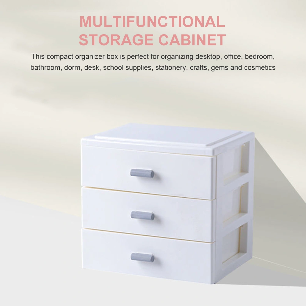 Multi-layer Desktop Storage Box Sundries Organizer Drawer Storage Case (White)