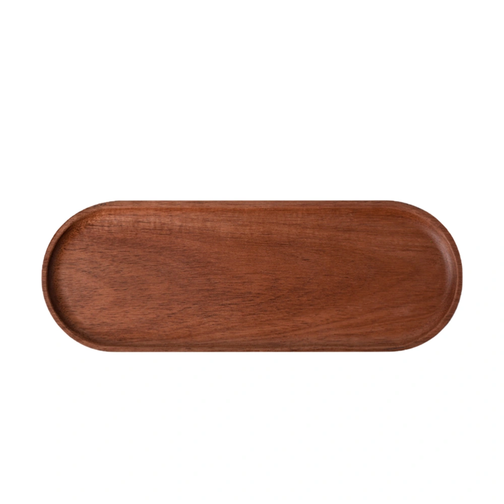 Oval Solid Wood Dinner Plate Fruit Tray Breakfast Snack Dessert Severing Tray Household Tableware for Home Shop Restaurant