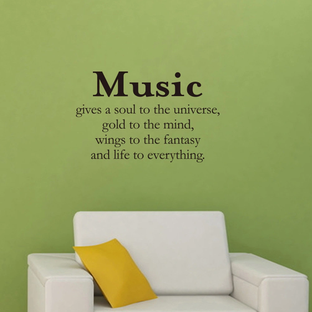 Music PVC Wallpaper Removable Wall Art Sticker for Bedroom Living Room