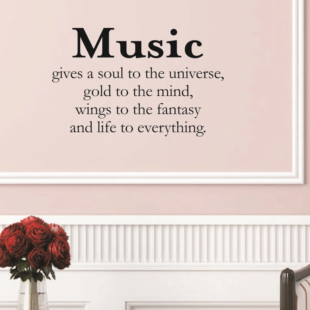 Music PVC Wallpaper Removable Wall Art Sticker for Bedroom Living Room