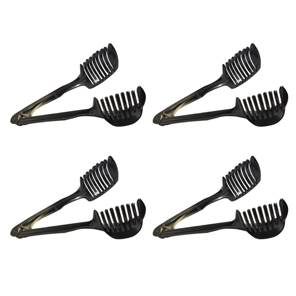 4 Pcs Effective Tomato Slicer Lemon Cutter Multipurpose Handheld Round Fruit Vegetable Slicing Gadget Shredder Kitchen Tool (Black)