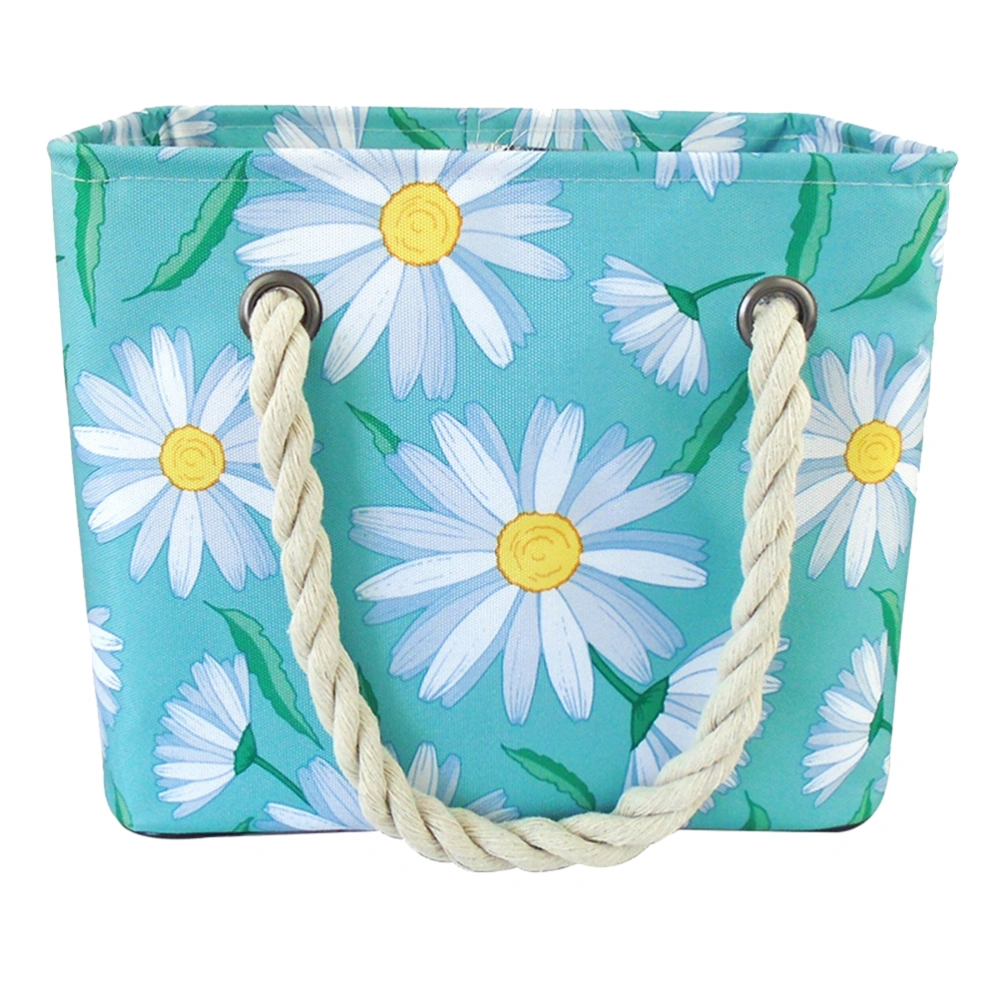 1pc Waterproof Portable Bath Bag Folding Bath Bag Large Capacity Wash Bag Shower Basket Fitness Bag Flower Bag (Green)