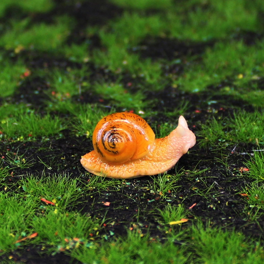 8Pcs Garden Snail Decors Educational Figurine Micro Landscape Animals Models