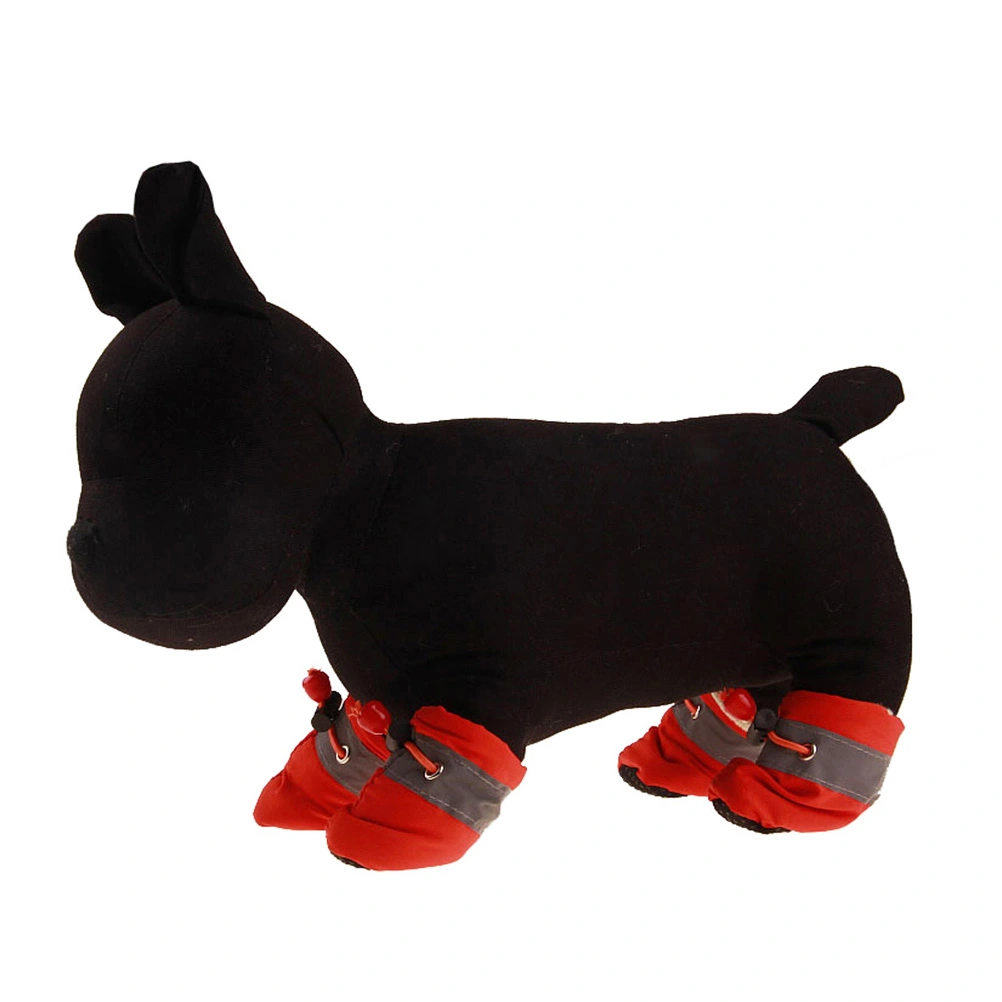 Warm Pets Dogs Shoes for Dogs Non-slip Dog Shoes Booties Waterproof Portable Shoes For Small Dog Large Sports - Size 1 (Red)