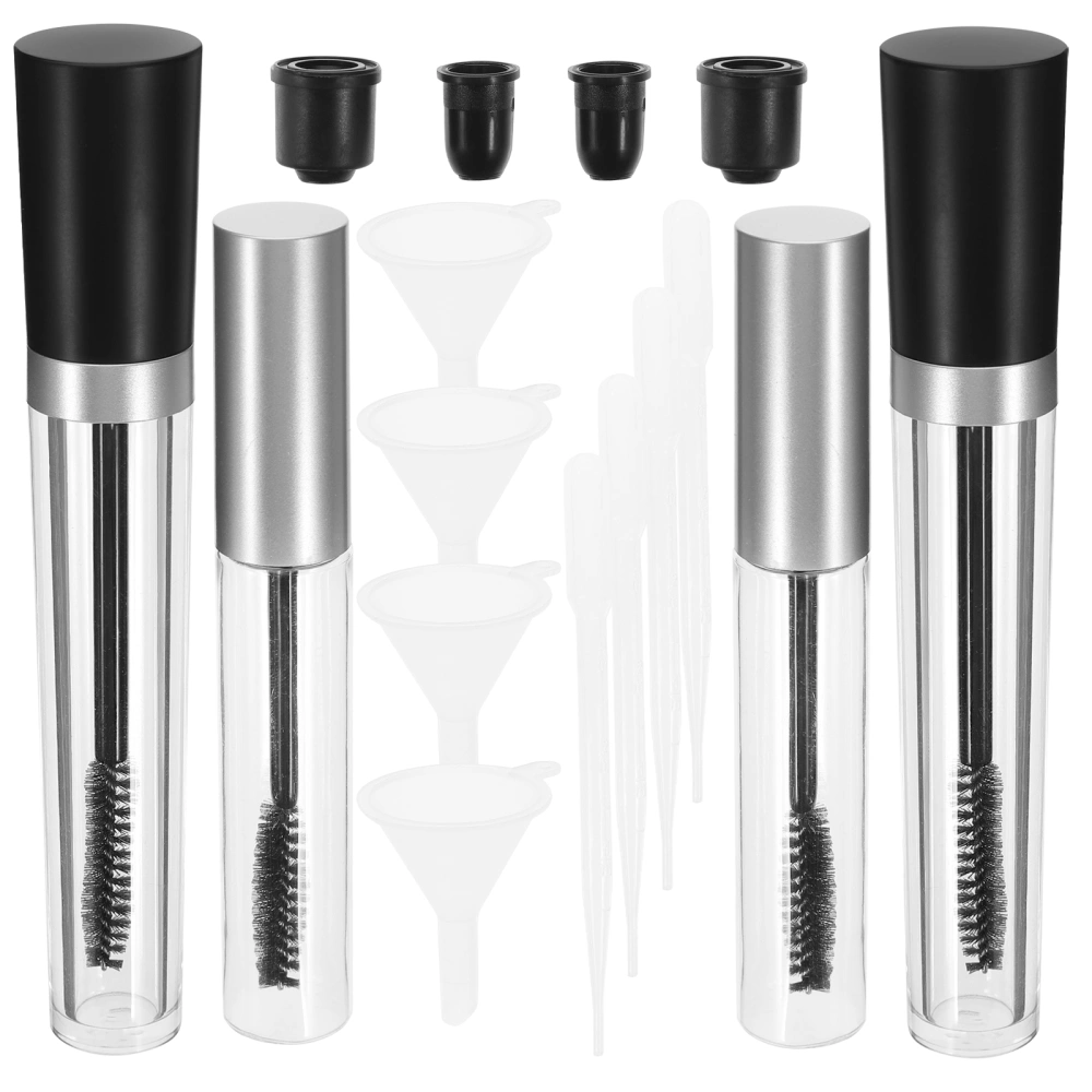 2pcs 7.5ml Empty Mascara Tube & 2pcs 10ml Empty Mascara Tube & 4pcs Funnels for Castor Oil & 4pcs Dropper