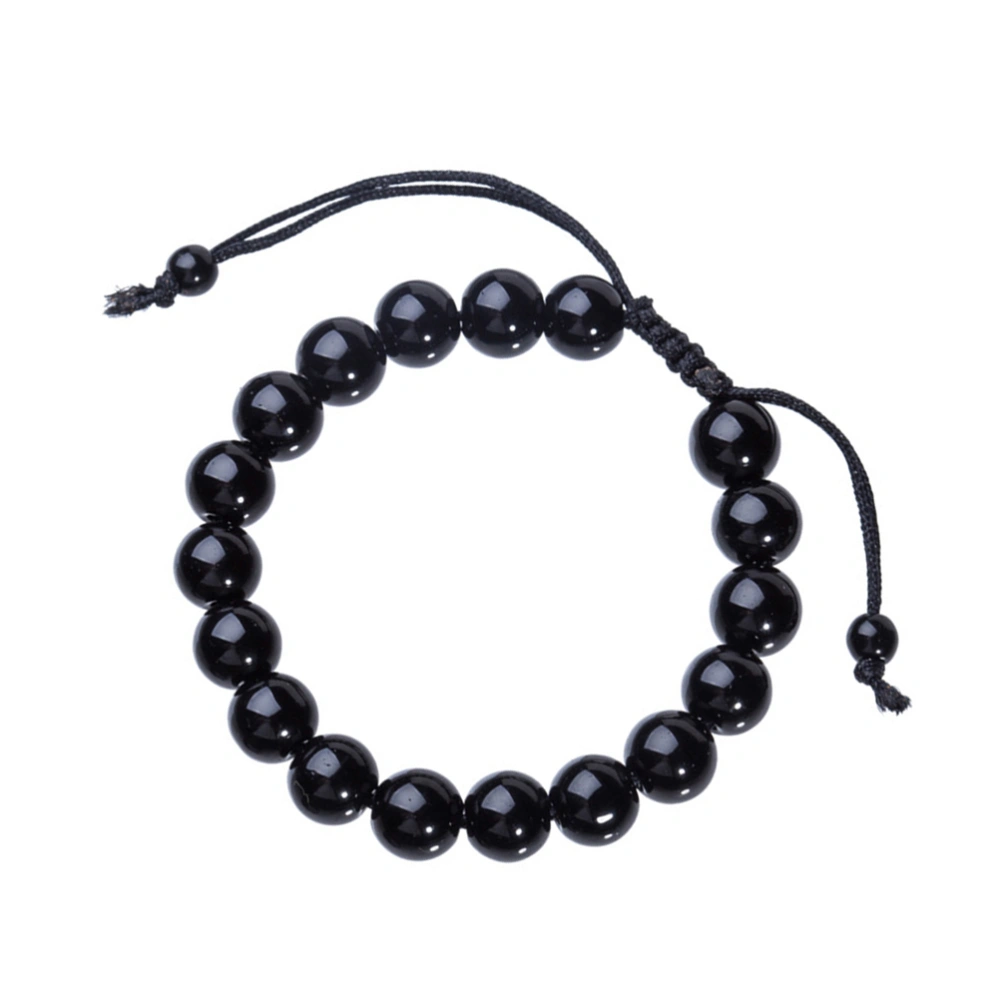 Natural Stone Black Obsidian Magnetic Therapy Bracelet Weight Loss Unisex Slimmy Health Care Bracelet