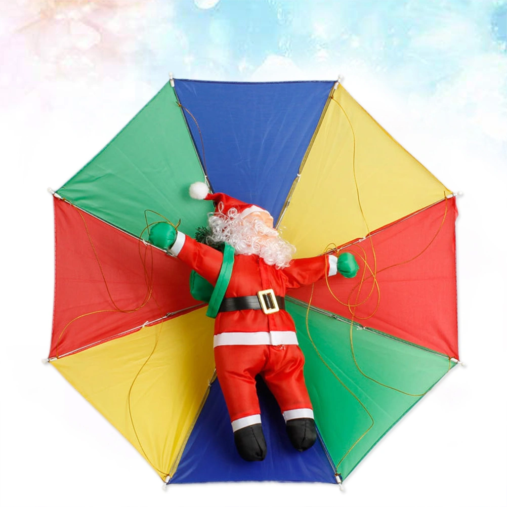 Santa Claus in Parachute Christmas Hanging Decorations Ornaments Home Party Office Outdoor Decorations