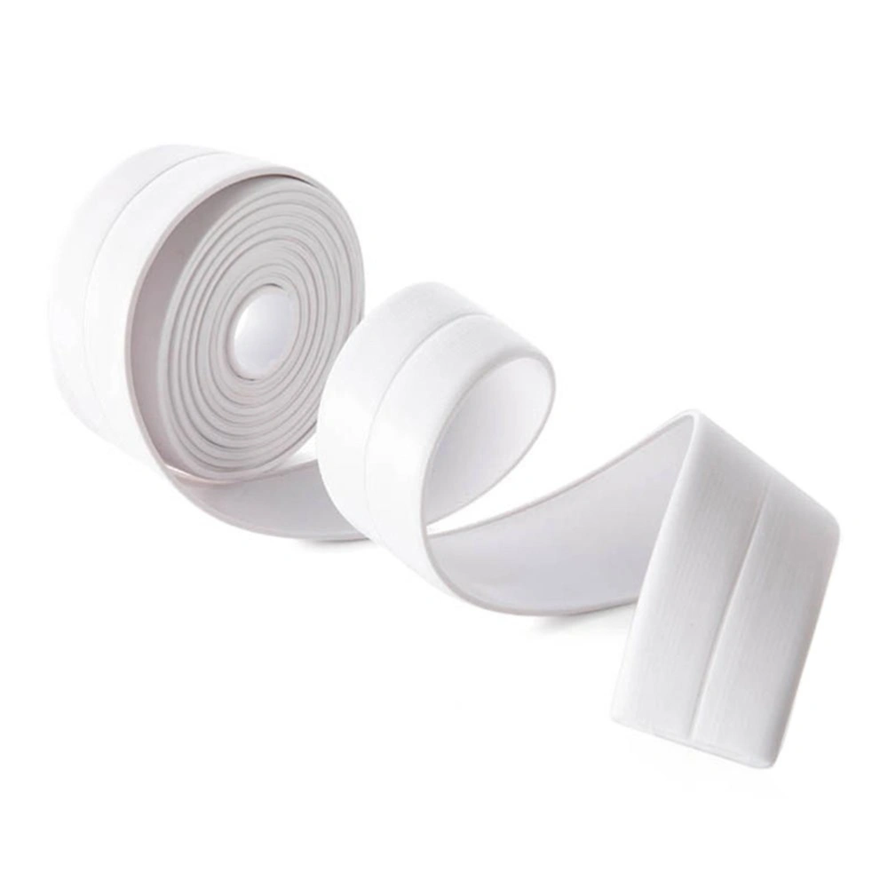 Wide White PVC Tub Wall Caulk Strip Peel Stick Caulk Tub Surround Seal Sealer Trim for Bathroom Kitchen Toliet Wall Corner Washbasin