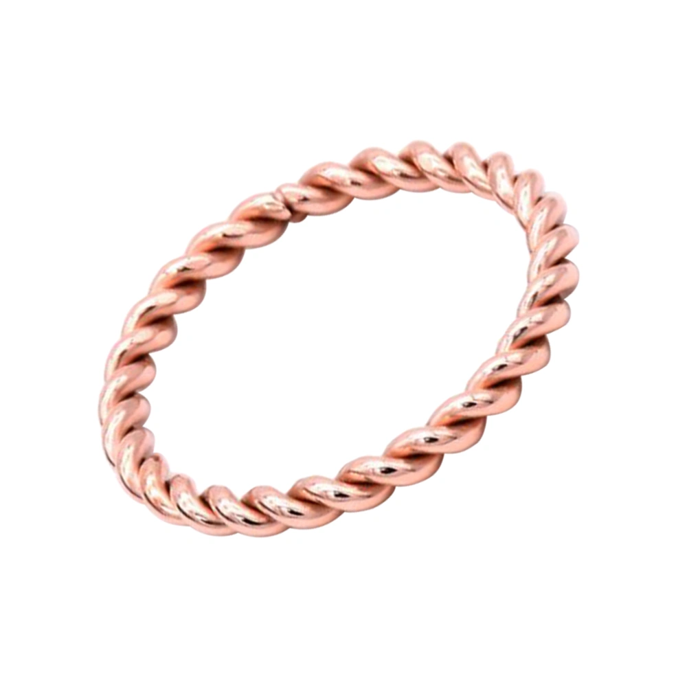 Creative Rose Gold Ring Exquisite Finger Ring Couples Rings for Woman Man (Size 9)