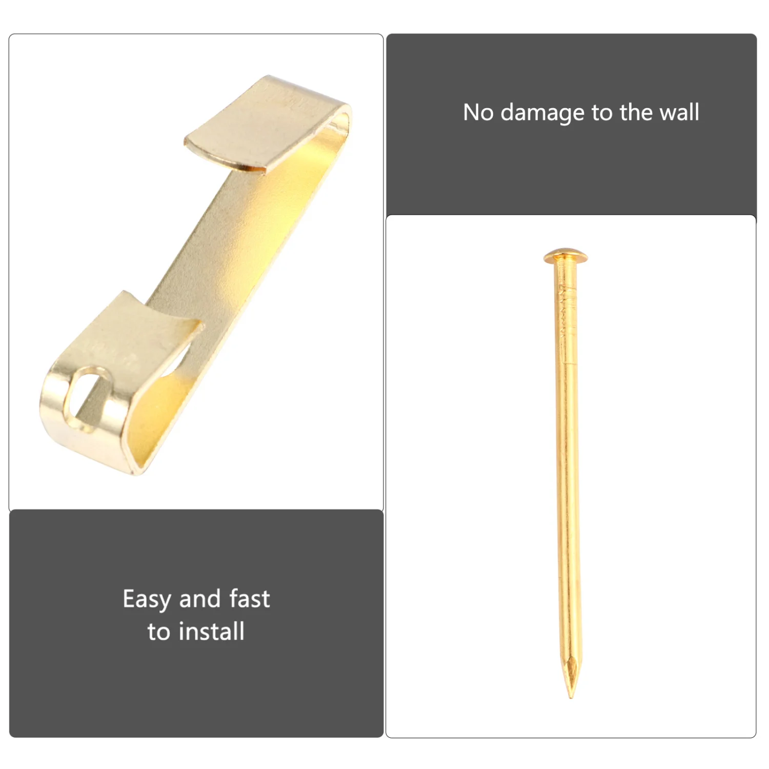 100 Pcs Picture Hangers Frame Hooks Heavy Duty Hardwares Hanger Kit Hooks 100LB