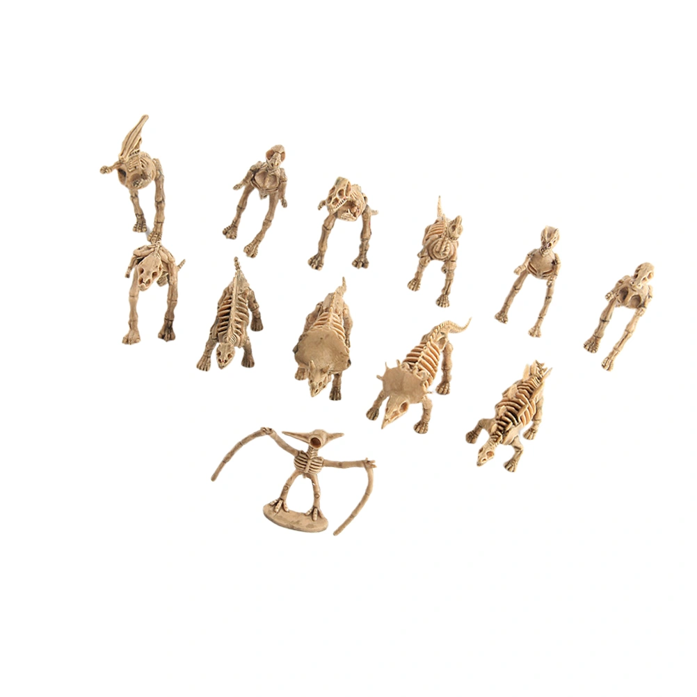 12PCS Mini Dinosaur Model Decor Jurassic Dinosaur Model Adornments Lifelike Dinosaur Model Ornament Simulated Dinosaur Skeleton Model Decorations for Home Office Bar