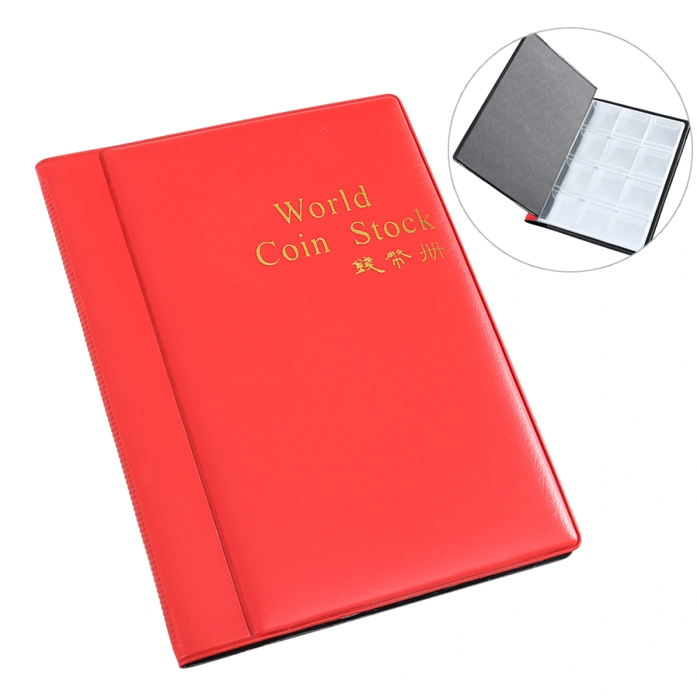 LUOEM 120-Coin Collectors Collecting Album Holder (Red)