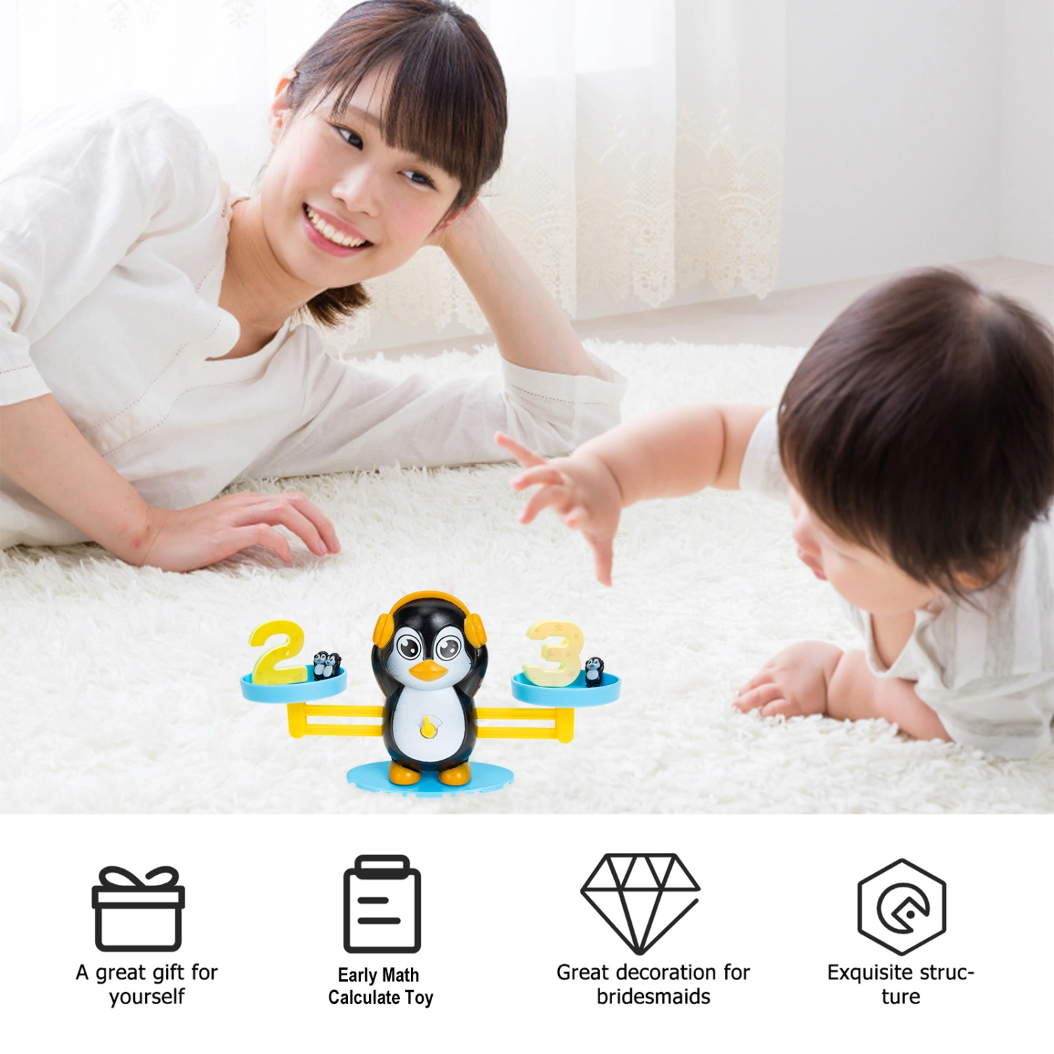 1 Set Balance Toys Counting Toys Kids Math Toys Preschool Educational Toys