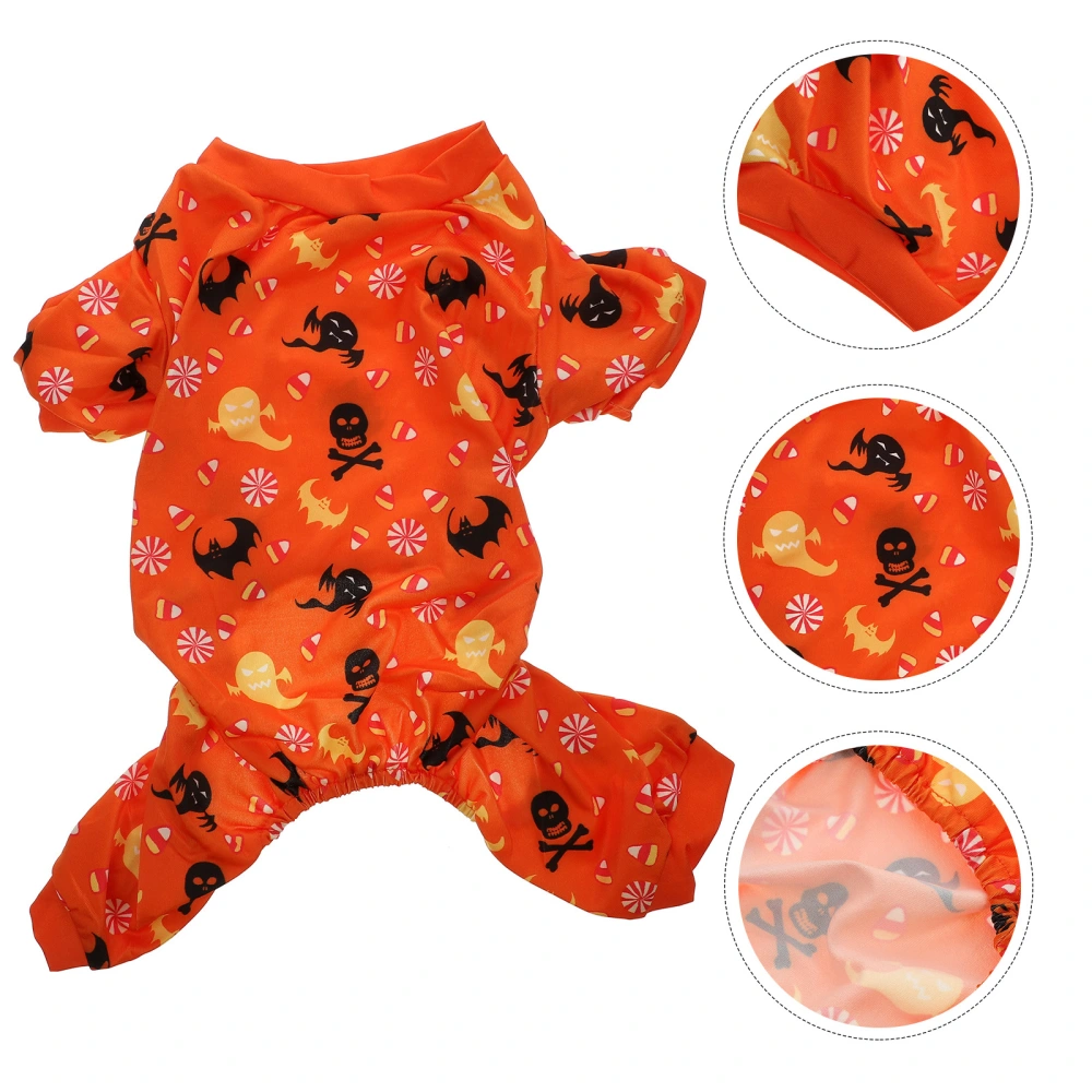 1Pc Halloween Dog Clothes Printing Pet Clothing Decorative Small Puppy Garment