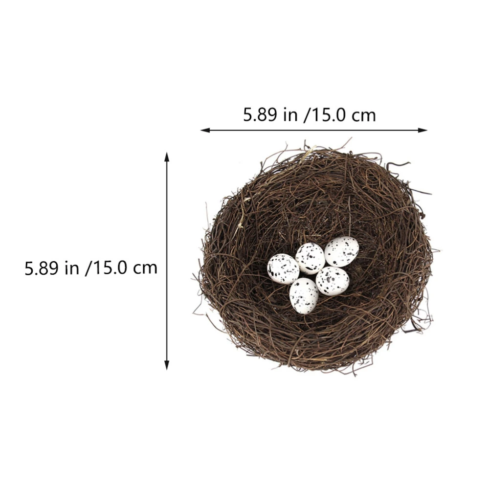 1 Set Creative Bird Nest Adornment Living Room Household Decor Bird Nest Decor