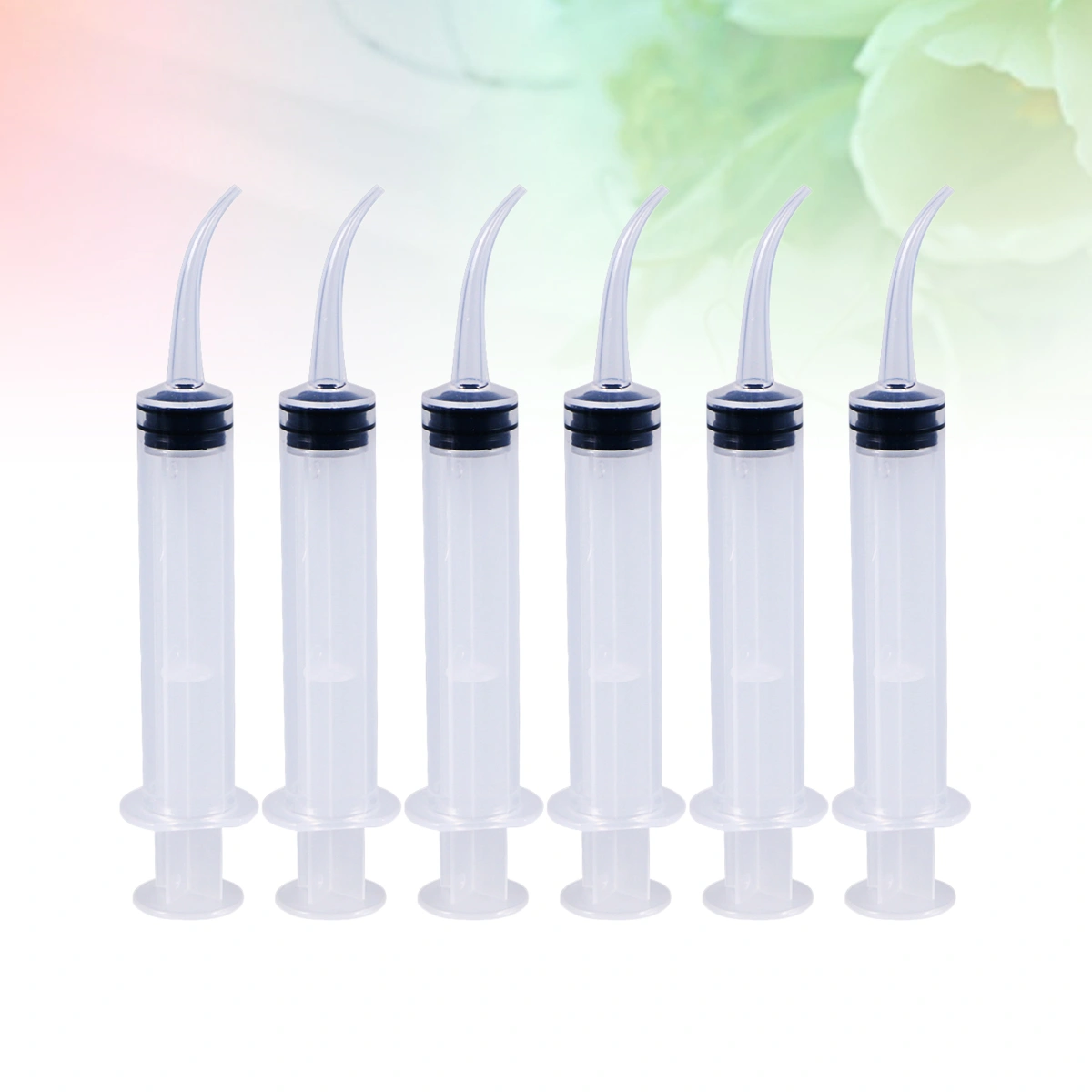 6pcs Disposable Dental Irrigation  with Curved Tip for Dental Care