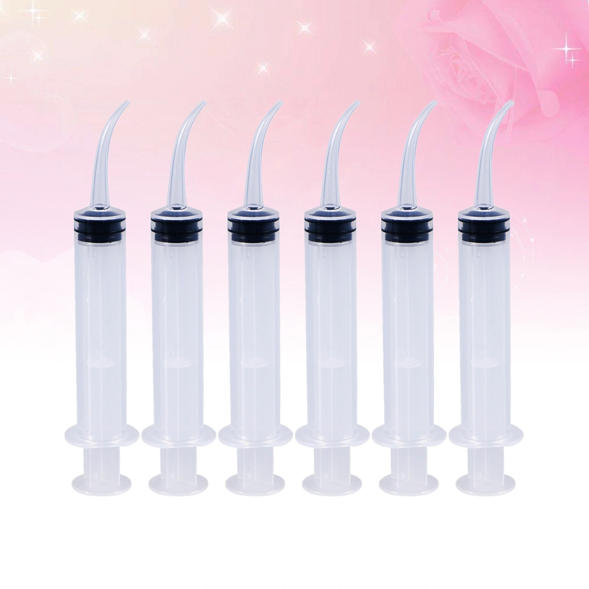 6pcs Disposable Dental Irrigation  with Curved Tip for Dental Care