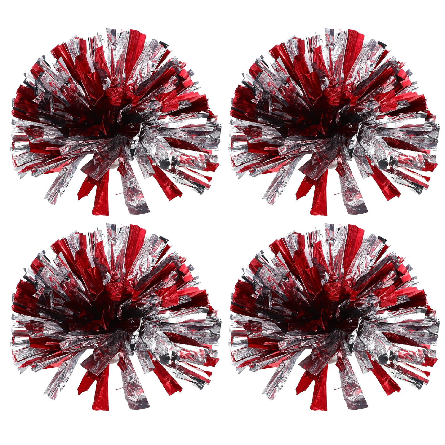 4pcs Portable Cheerleading Hand Flowers Cheerleader Pom Poms for Sports Events