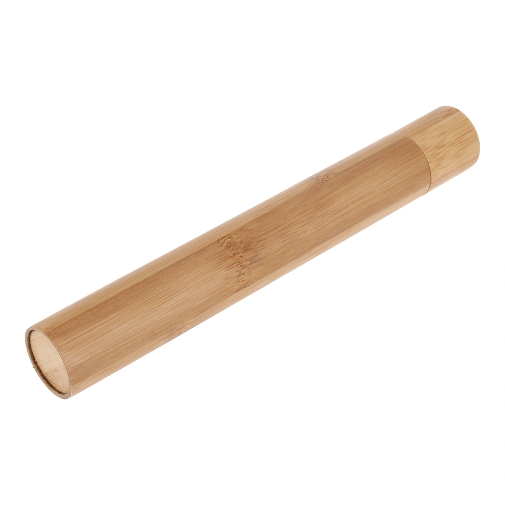 Creative Natural Bamboo Toothbrush Tube Case Handmade Vintage Portable Toothbrush Storage Case