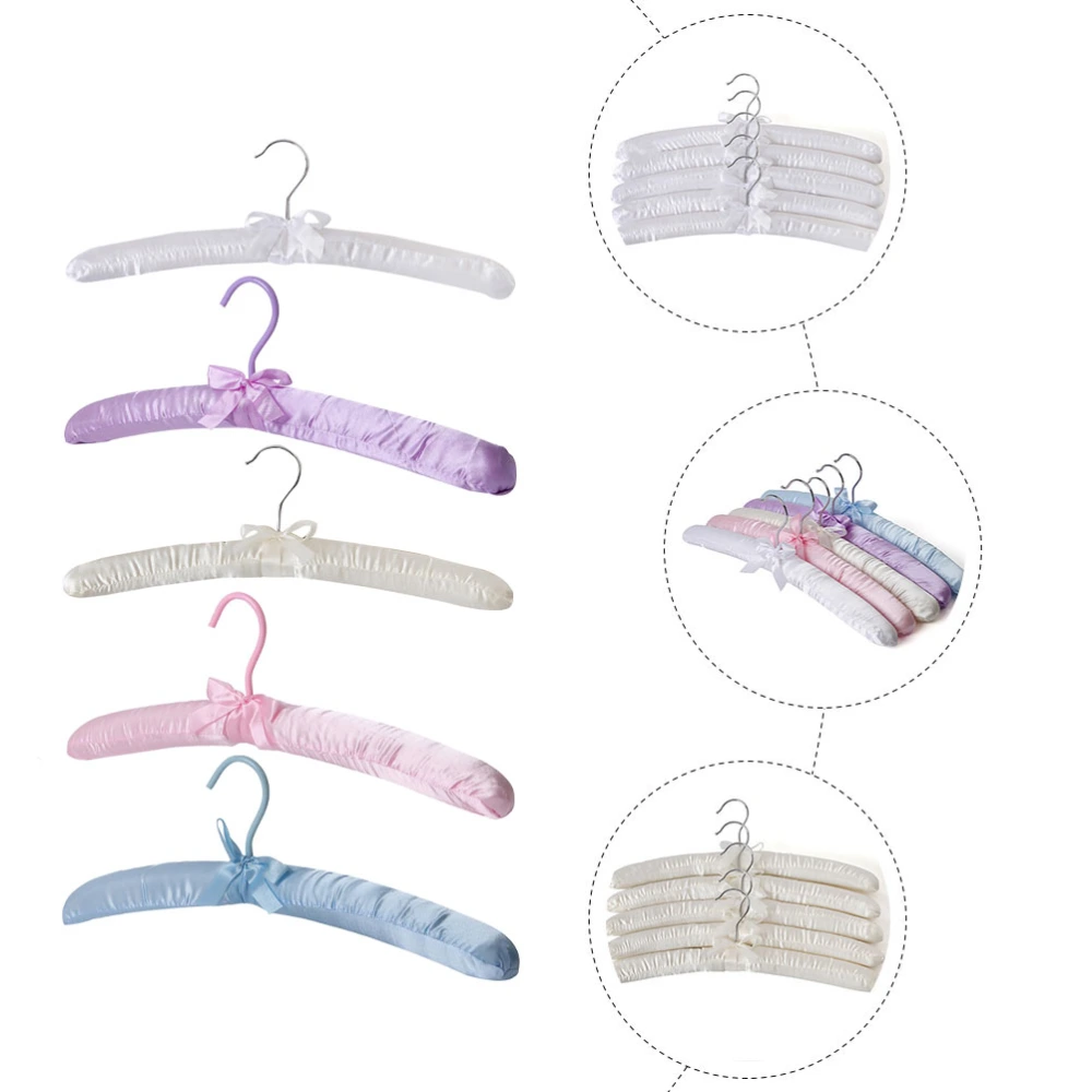 5Pcs Cloth Art Clothes Hangers Anti-slip Hangers Durable Hangers for Home (Random Style)