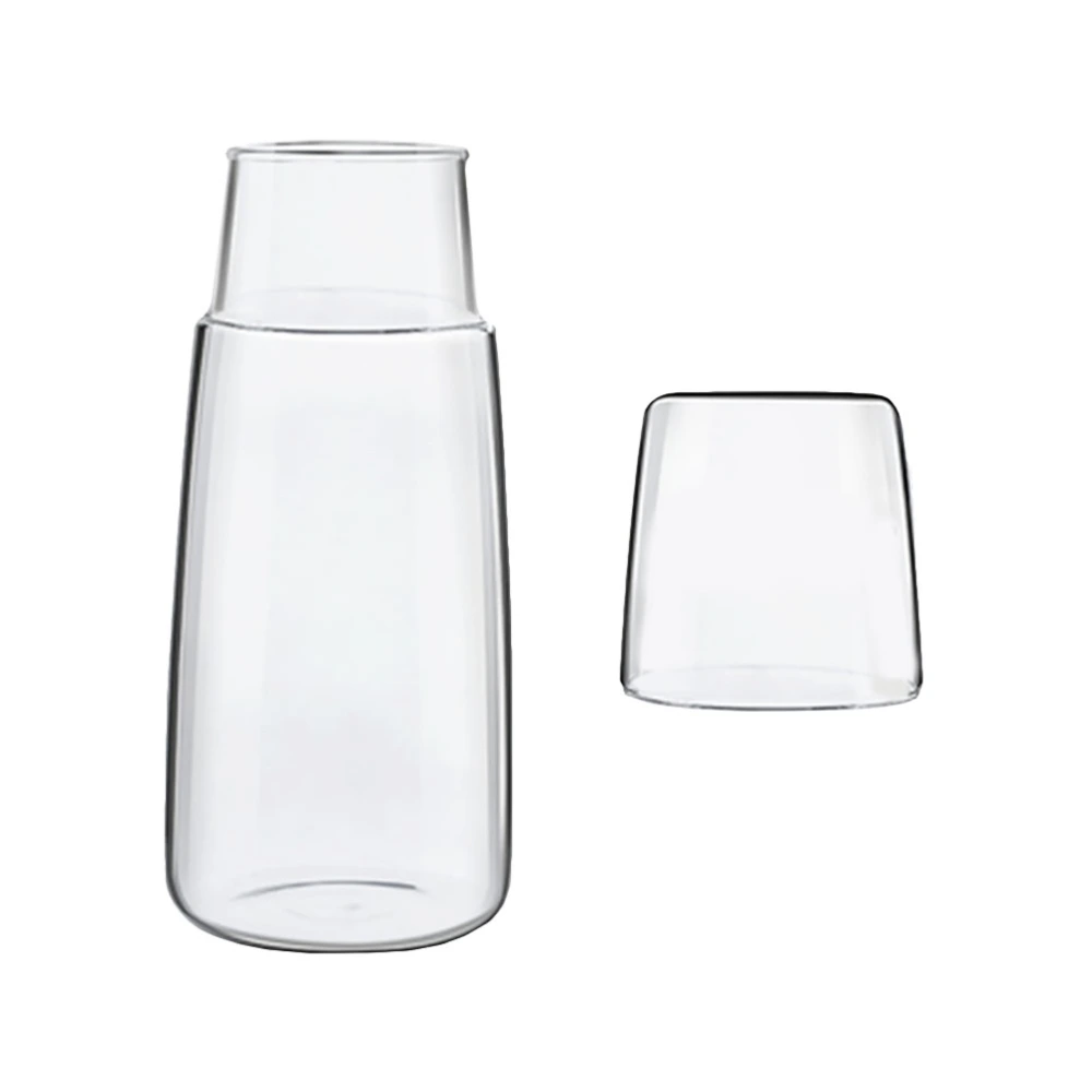 1Set Transparent Glass Cup Water Kettle Home Water Bottle Cup Drinking Supply