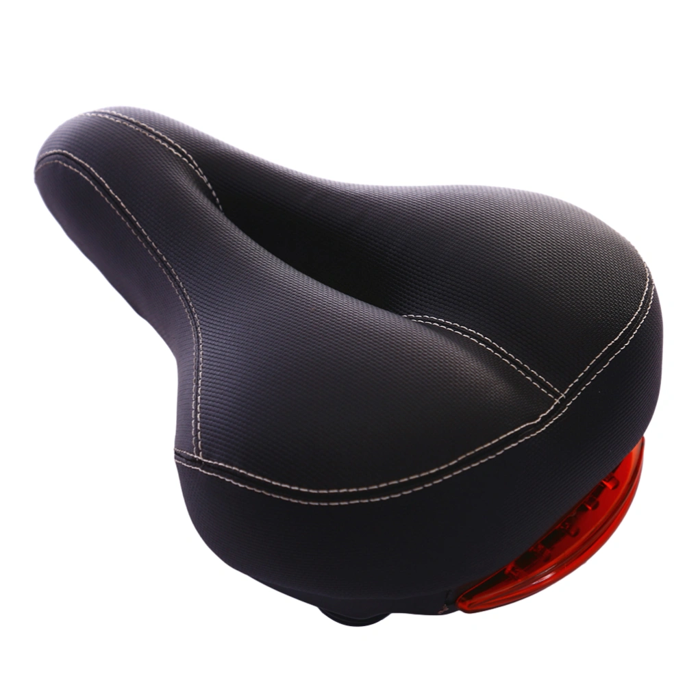 Saddle with Tail Light Bike Seat Saddles Comfortable Cycling Saddle Cushion (Black)