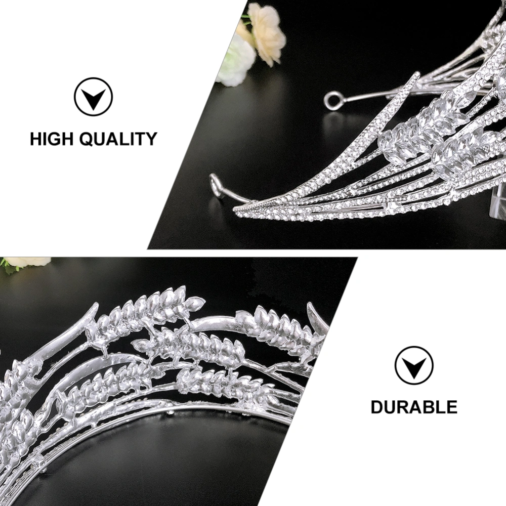 1pc Baroque Style Bride Crown Wedding Dress Headdress Shiny Woman Crown Tiara