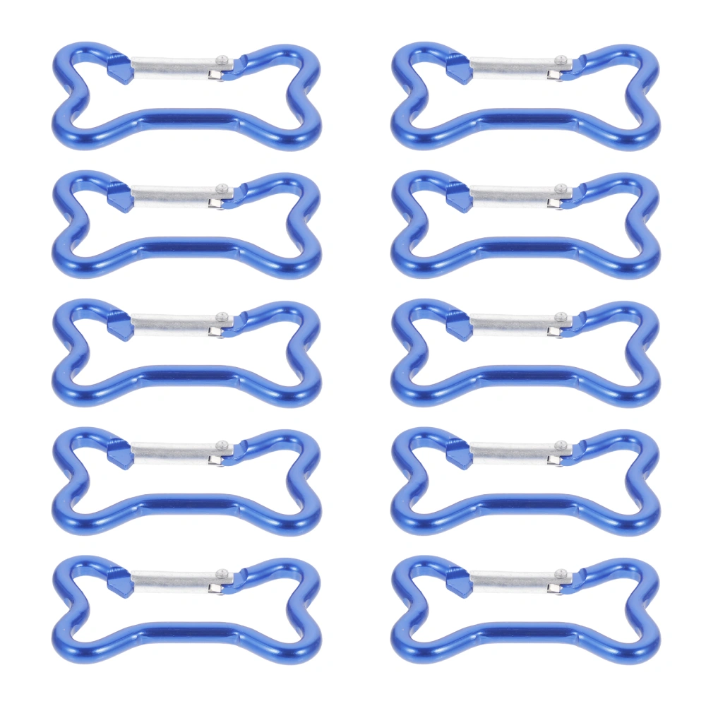 10pcs Carabiners Bone Shape Aluminum Alloy Backpack Multi-function Mountaineering Buckle for Outdoor